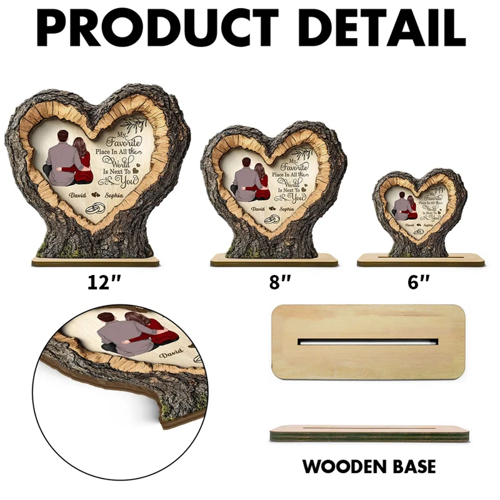 Personalized Heart-Shaped Wooden Plaque for Couples - Romantic Home Decor Gift Plaque MagicInPrints