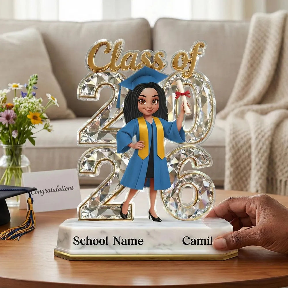 Personalized Graduation Keepsake for Class of 2026 - Custom Name and School Plaque MagicInPrints