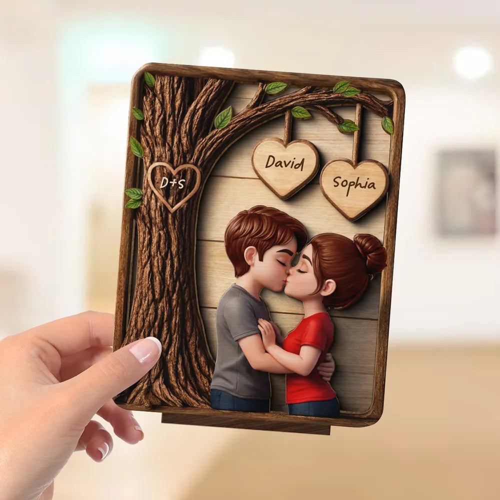 Personalized Wooden Couple Plaque for Lovers - Romantic Gift Plaque MagicInPrints