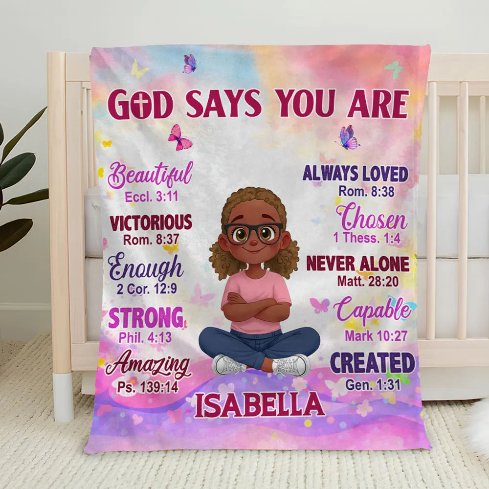 Personalized Inspirational Blanket for Girls - Faith and Encouragement Gift Blanket MagicInPrints