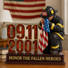 Load image into Gallery viewer, Honor the Fallen Heroes - Personalized Fallen Firefighter Plaque Shaped Plaques MagicInPrints
