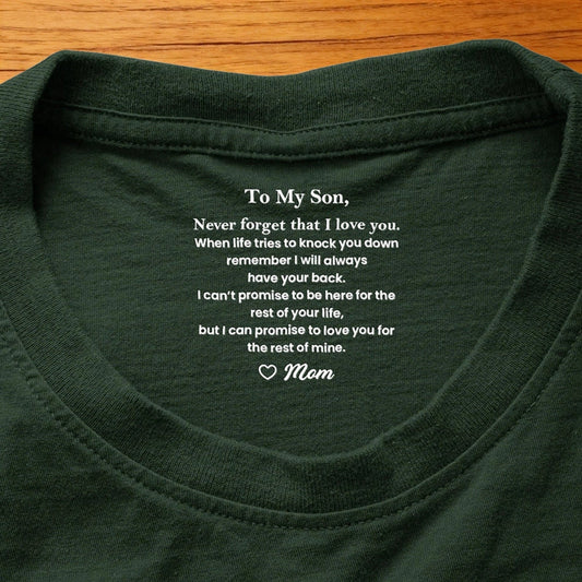 Personalized T-Shirt for Son from Mom - Heartfelt Message Gift Cloth MagicInPrints