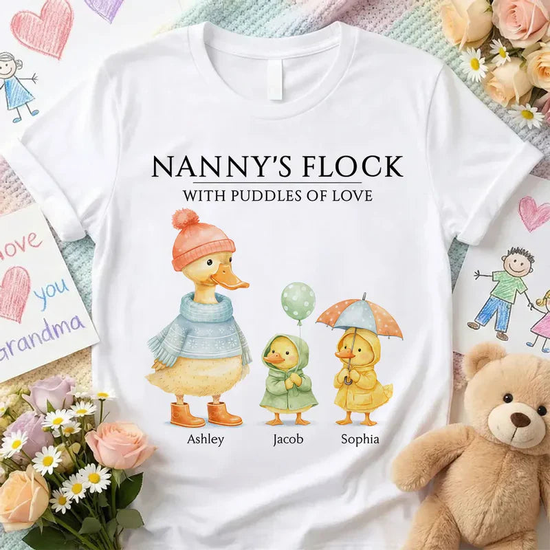 Personalized Family Duck T-Shirt for Grandma - Cute Gift Cloth MagicInPrints