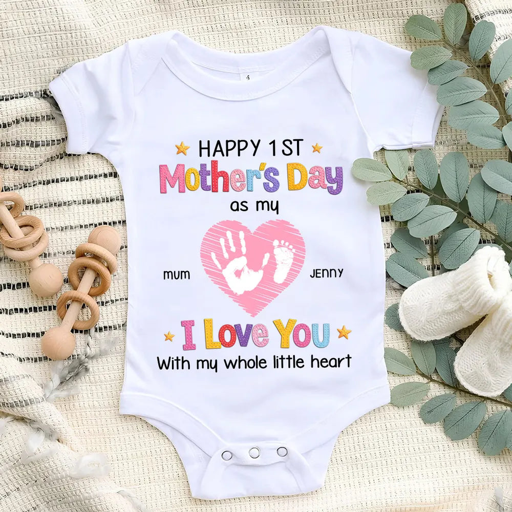 Personalized Baby Onesie for Mother's Day - First Mother's Day Gift Cloth MagicInPrints