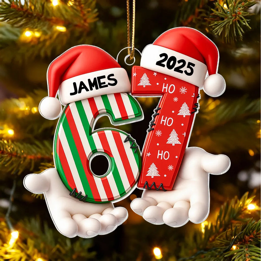 Personalized Christmas Ornament for Adults - Custom Name and Year Decoration Ornament MagicInPrints