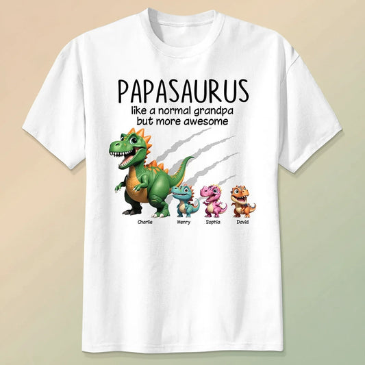 Personalized Papasaurus T-Shirt for Grandpa - Fun Family Gift Cloth MagicInPrints