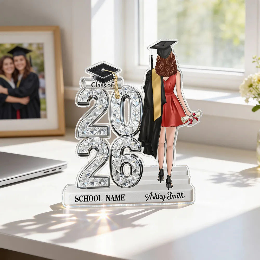 Personalized Graduation Acrylic Plaque for Her - Class of 2026 Keepsake Gift Plaque MagicInPrints
