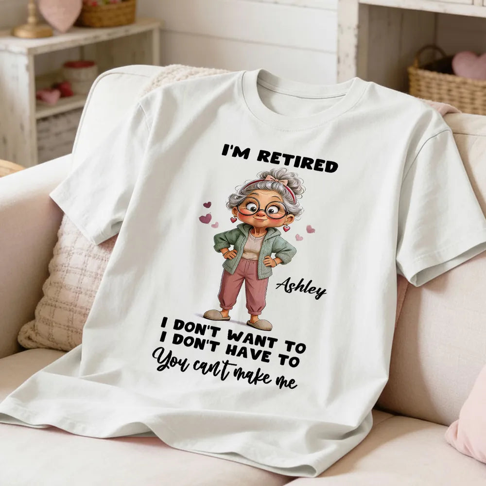 Personalized Retirement T-Shirt for Grandma - Funny Gift Cloth MagicInPrints