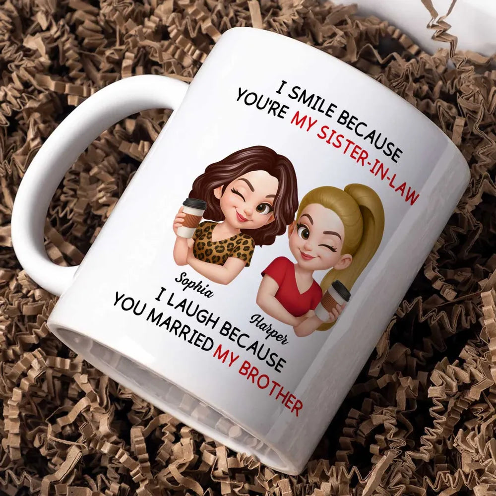 Personalized Sister-in-Law Coffee Mug for Women - Funny Gift Idea Cup MagicInPrints
