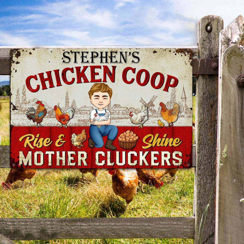 Personalized Chicken Coop Sign for Farmers - Rustic Home Decor Sign MagicInPrints