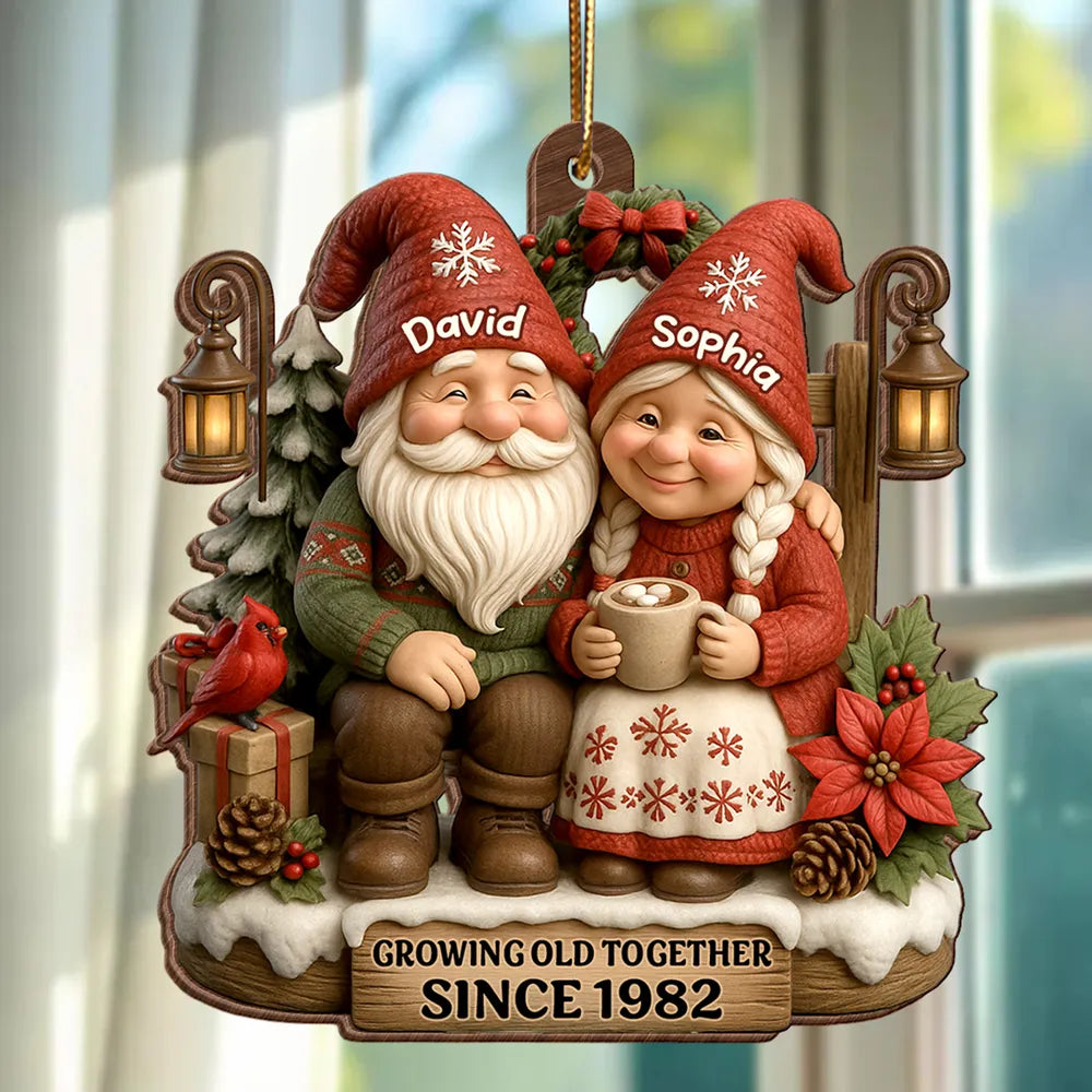 Personalized Christmas Ornament for Couples - Growing Old Together Keepsake Ornament MagicInPrints