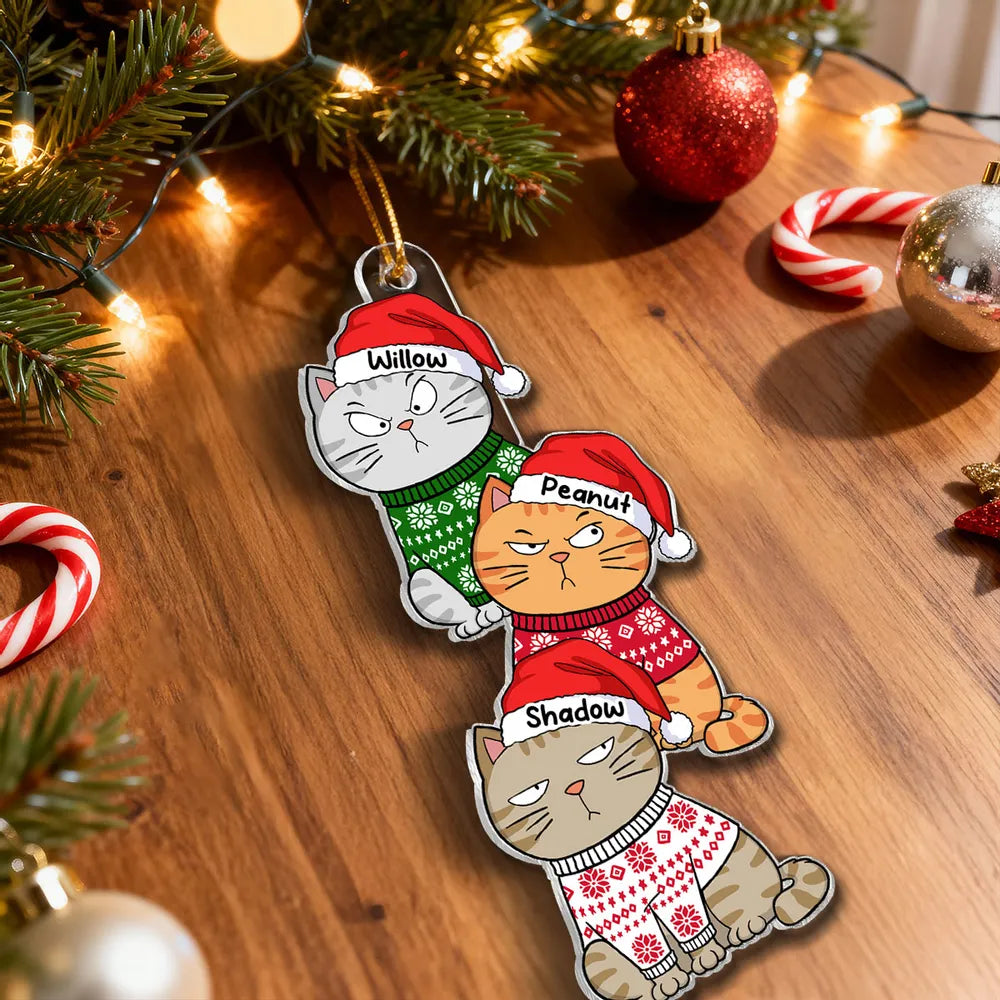 Personalized Cat Christmas Ornaments for Pet Lovers - Holiday Tree Decoration Ornament MagicInPrints