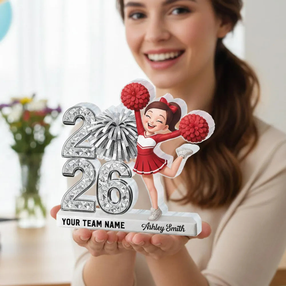 Personalized Cheerleader Graduation Keepsake for Class of 2026 - Custom Name Gift Plaque MagicInPrints