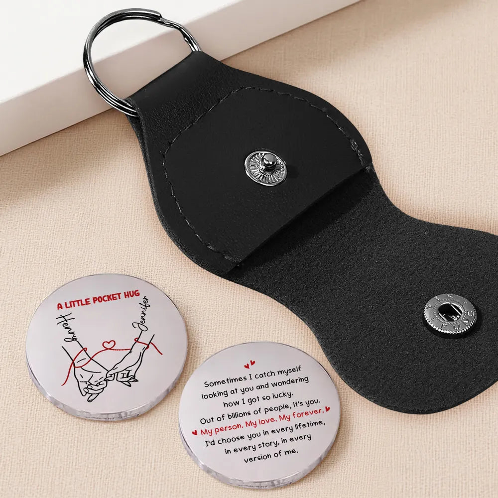 Personalized Pocket Hug Keychain for Couples - Sentimental Gift Keychain MagicInPrints