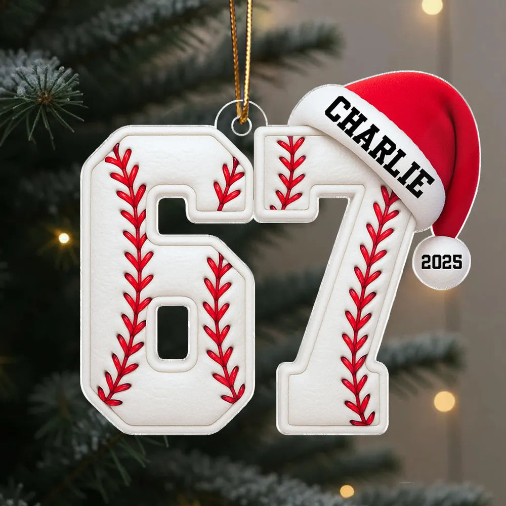 Personalized Sports Number Ornament for Kids - Christmas Gift Ornament MagicInPrints