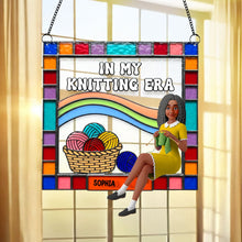 Load image into Gallery viewer, In My Knitting Era - Personalized Knitting Lovers Suncatcher Ornament - Custom Gift for Knitters, Craft Lovers, and Yarn Enthusiasts Ornament MagicInPrints
