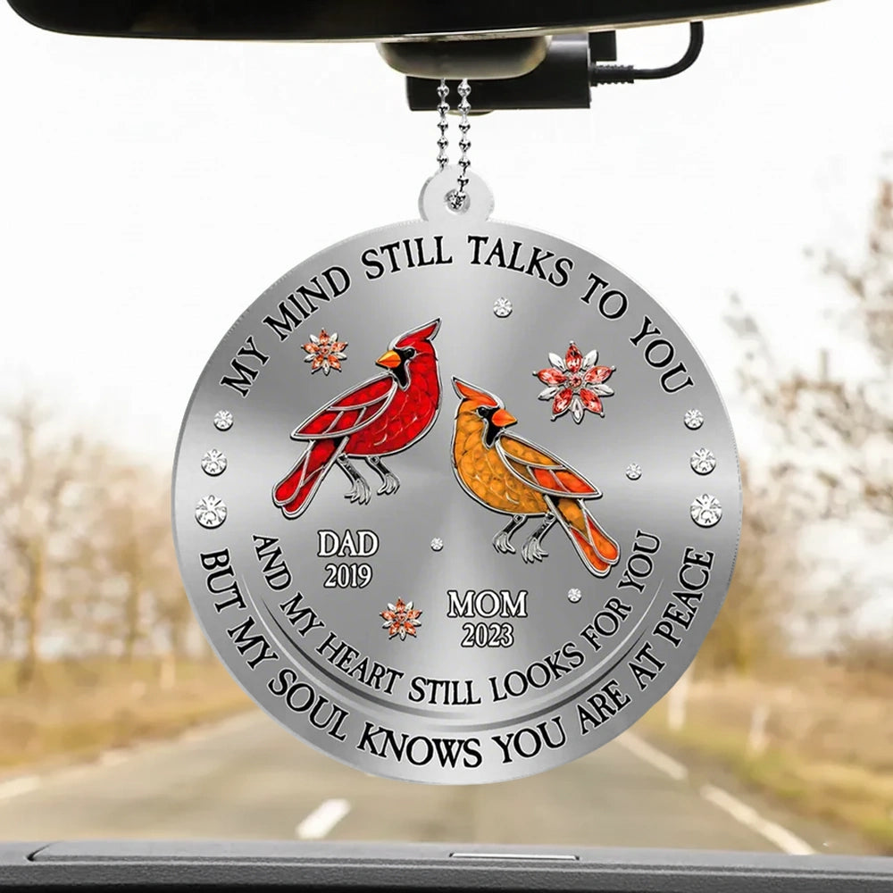Personalized Memorial Car Ornament for Loved Ones - Sentimental Keepsake Car Hanger MagicInPrints