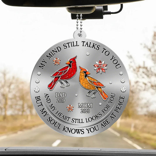 Personalized Memorial Car Ornament for Loved Ones - Sentimental Keepsake Car Hanger MagicInPrints