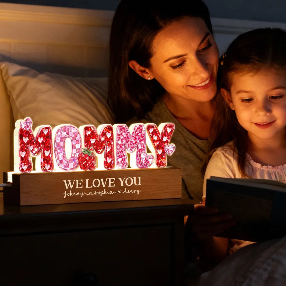 Personalized LED Mommy Sign for Mother's Day - Heartfelt Gift Decor Plaque MagicInPrints