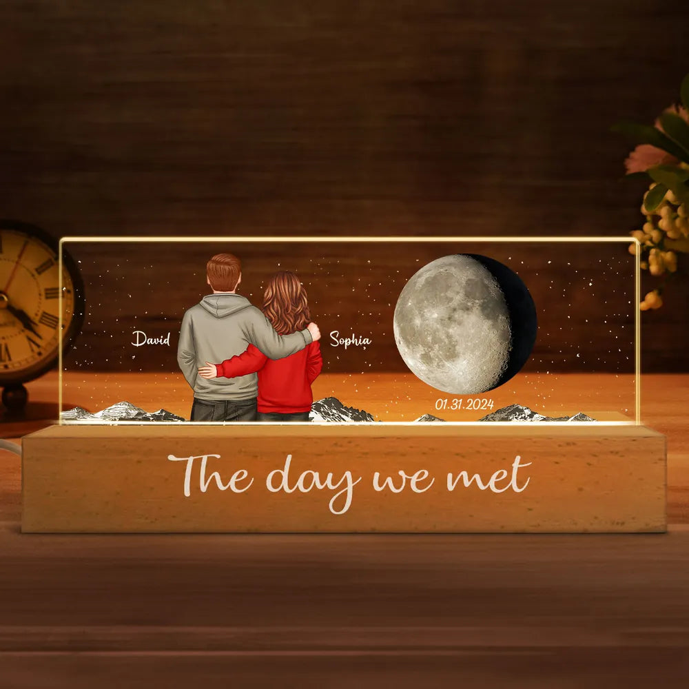 Personalized Moon Lamp Couples Gift with Custom Names - Anniversary Keepsake Plaque MagicInPrints