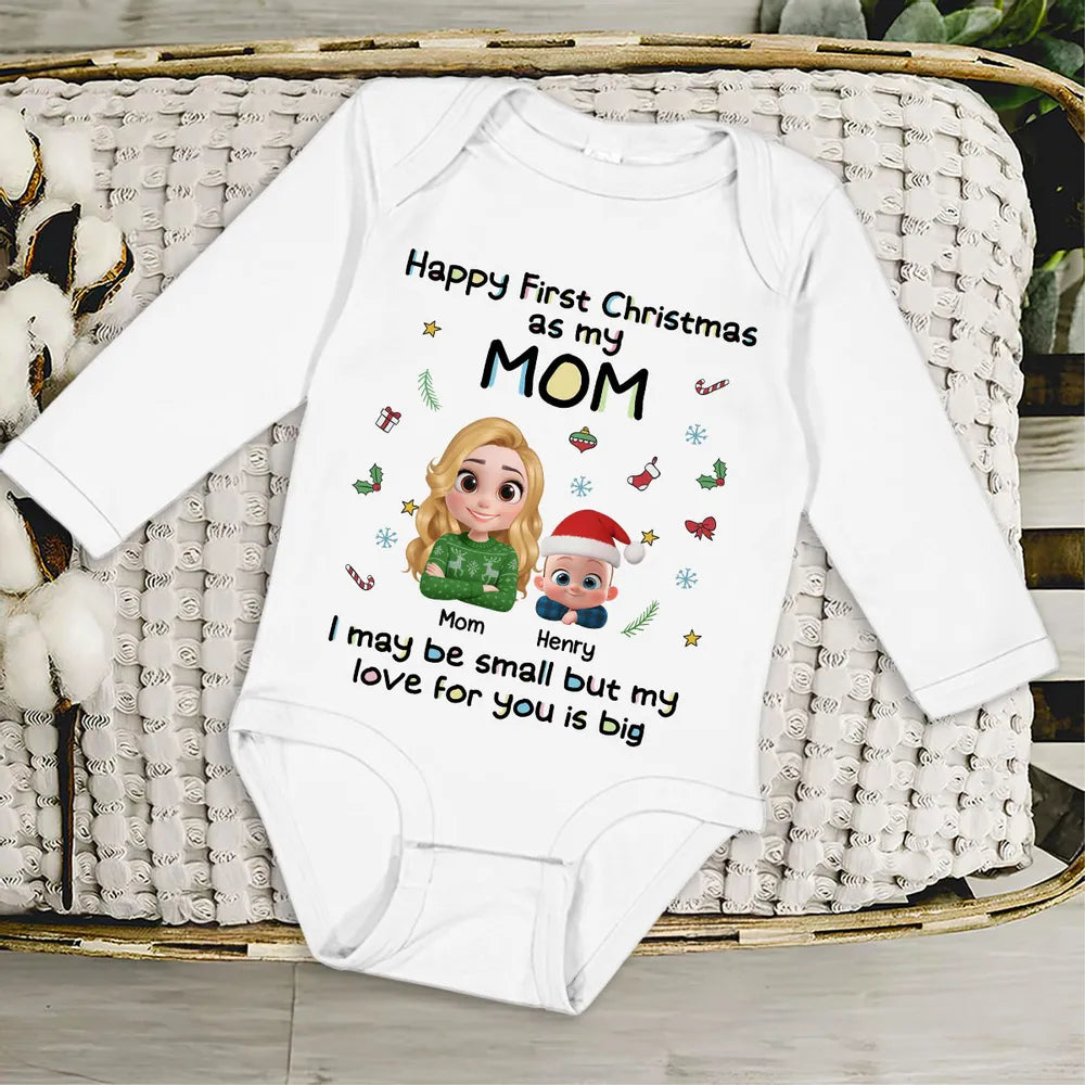 Personalized Baby Bodysuit for Mom - First Christmas Gift Cloth MagicInPrints