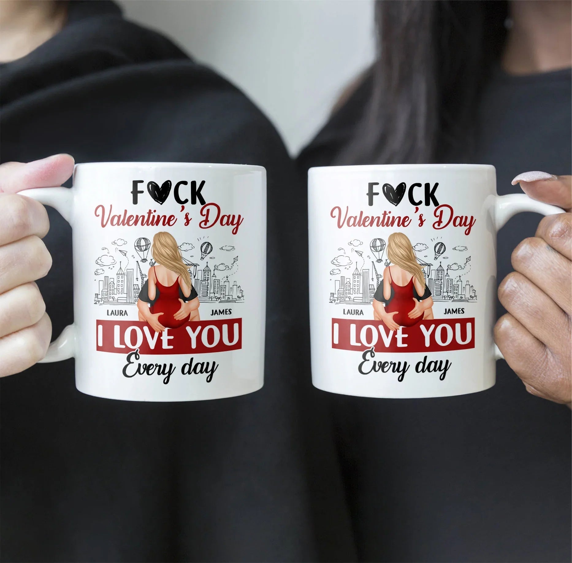 Personalized Romantic Couple Mug for Partners - Everyday Love Gift Cup MagicInPrints