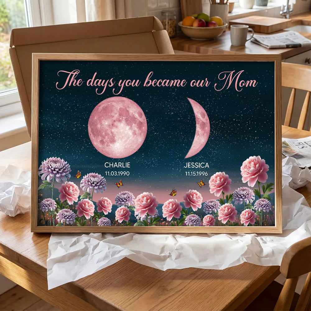 Personalized Moon Phase Canvas Print for Mom - Sentimental Gift for Mother's Day Poster or Canvas MagicInPrints