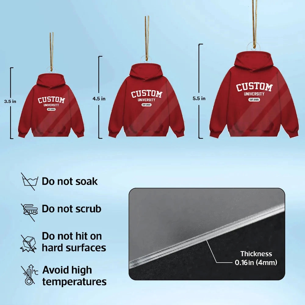 Custom University Sweatshirt and Hoodie Collection for Students - Personalized College Apparel Ornament MagicInPrints