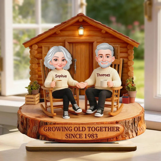 Personalized Couple Figurine for Seniors - Custom Anniversary Gift Plaque MagicInPrints