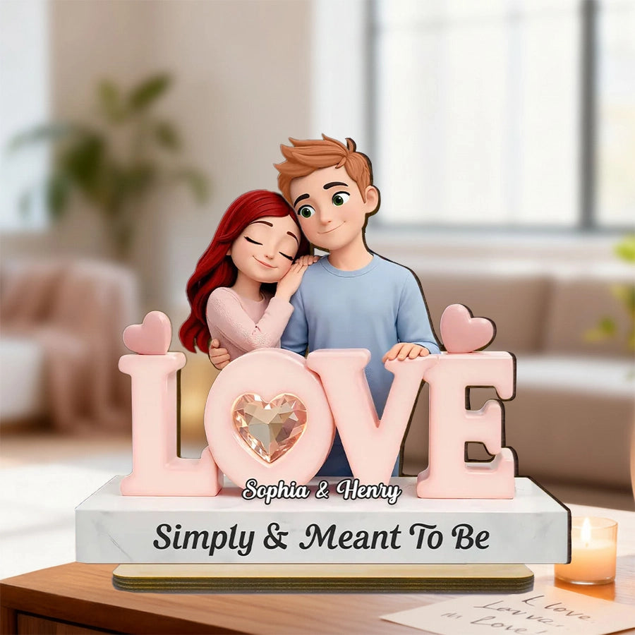 Personalized Couple Figurine Romantic Gift for Partners - Anniversary or Valentine's Day Plaque MagicInPrints