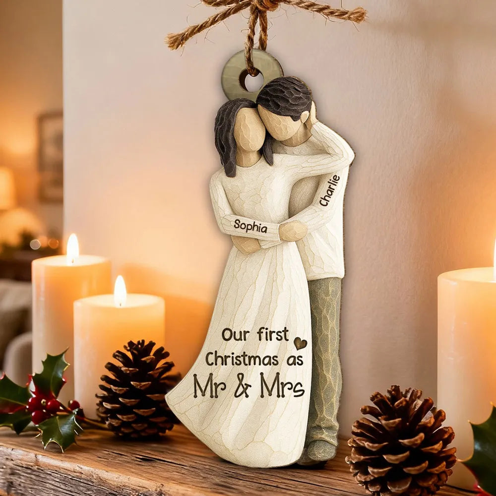 Personalized Couple Car Hanging Ornament for Romantic Gift - Anniversary or Valentine's Day Ornament MagicInPrints