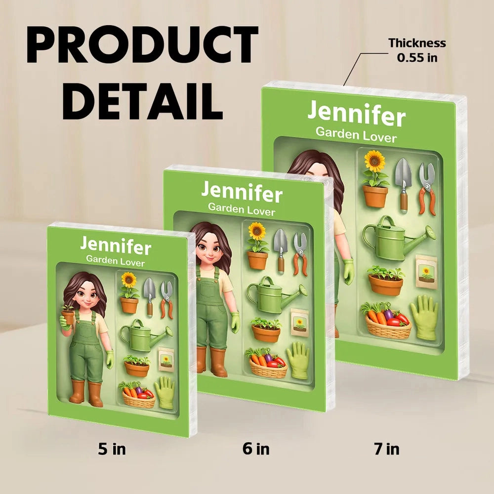 Personalized Garden Lover Acrylic Block for Gardening Enthusiasts - Unique Gift Plaque MagicInPrints