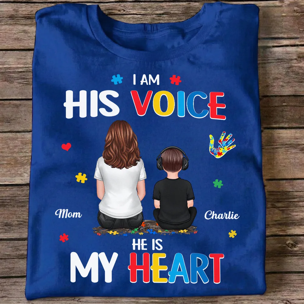 Personalized Autism Awareness T-Shirt for Mom and Son - Sentimental Gift Cloth MagicInPrints
