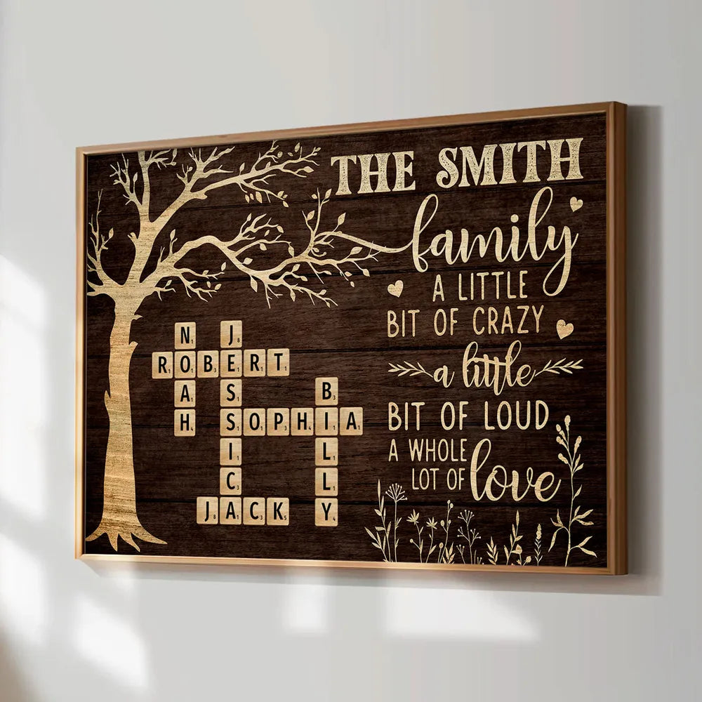 Personalized Family Tree Wooden Wall Art for Home Decor - Sentimental Gift Poster or Canvas MagicInPrints