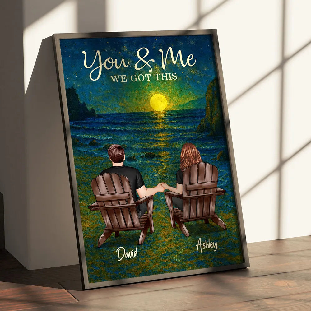 Personalized Romantic Couple Canvas Art - Anniversary Gift Poster or Canvas MagicInPrints