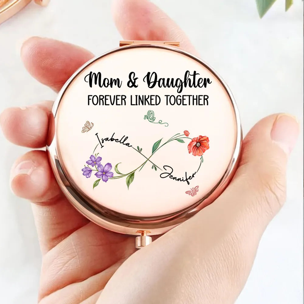 Personalized Compact Mirror for Mom & Daughter - Sentimental Gift for Mother's Day Beauty Tools MagicInPrints