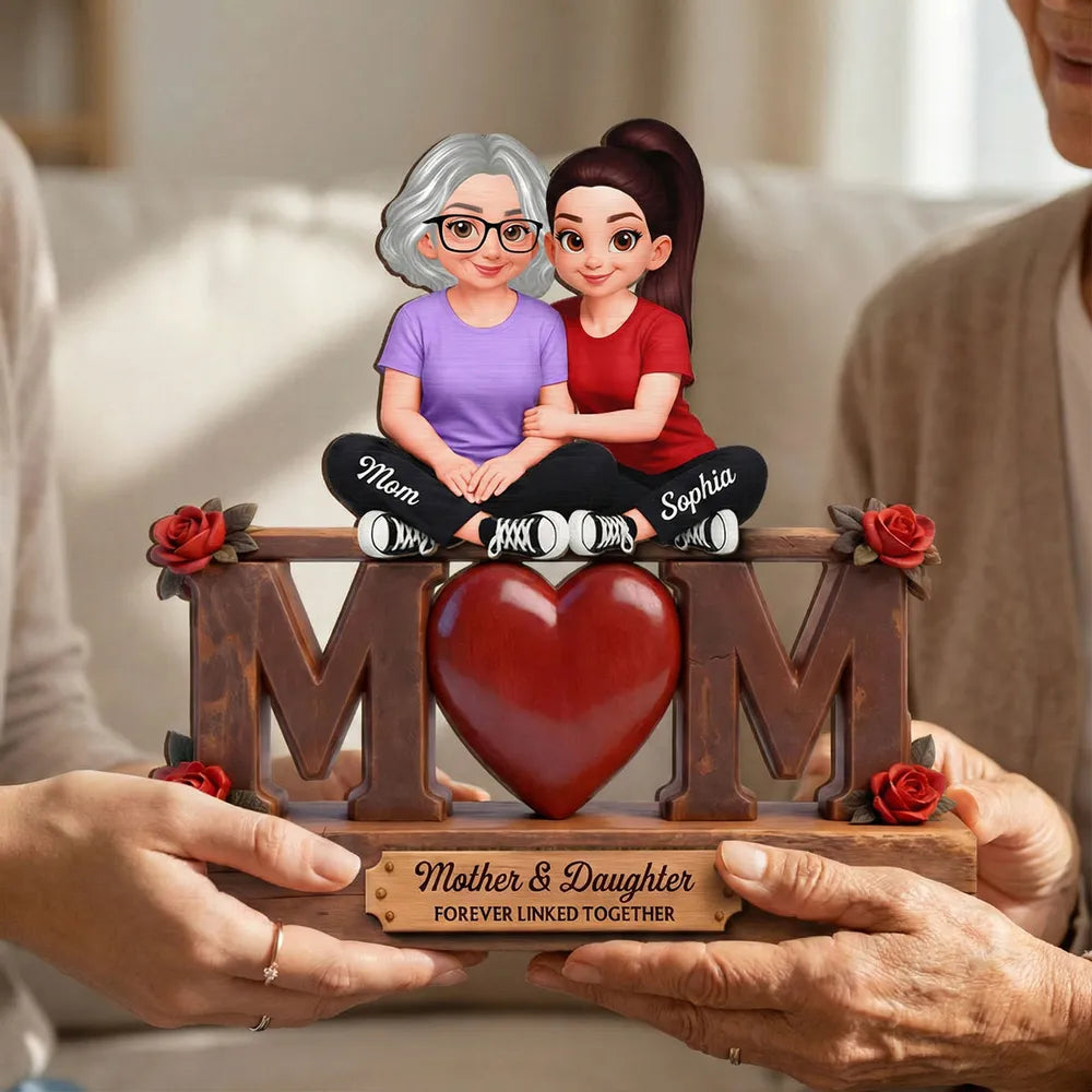 Personalized Mother Daughter Figurine Gift - Sentimental Home Decor for Mother's Day Plaque MagicInPrints