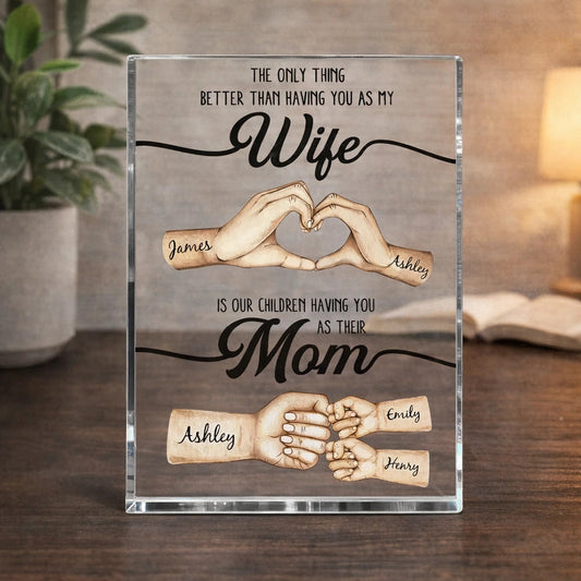 Personalized Acrylic Plaque for Wife and Mom - Heartfelt Gift for Mother's Day Plaque MagicInPrints