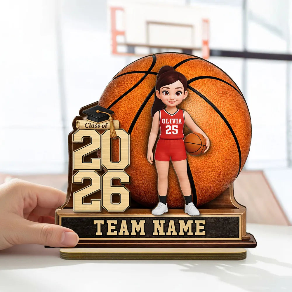 Custom Basketball Graduation Plaque for Girls - Class of 2026 Plaque MagicInPrints