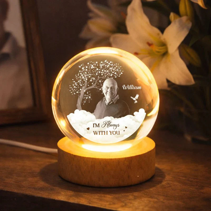 Personalized Memorial LED Lamp for Family - Sentimental Gift Lamp MagicInPrints