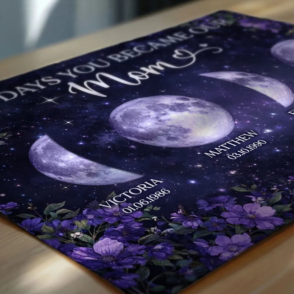 Personalized Moon Phase Family Print for Mom - Sentimental Gift Poster or Canvas MagicInPrints