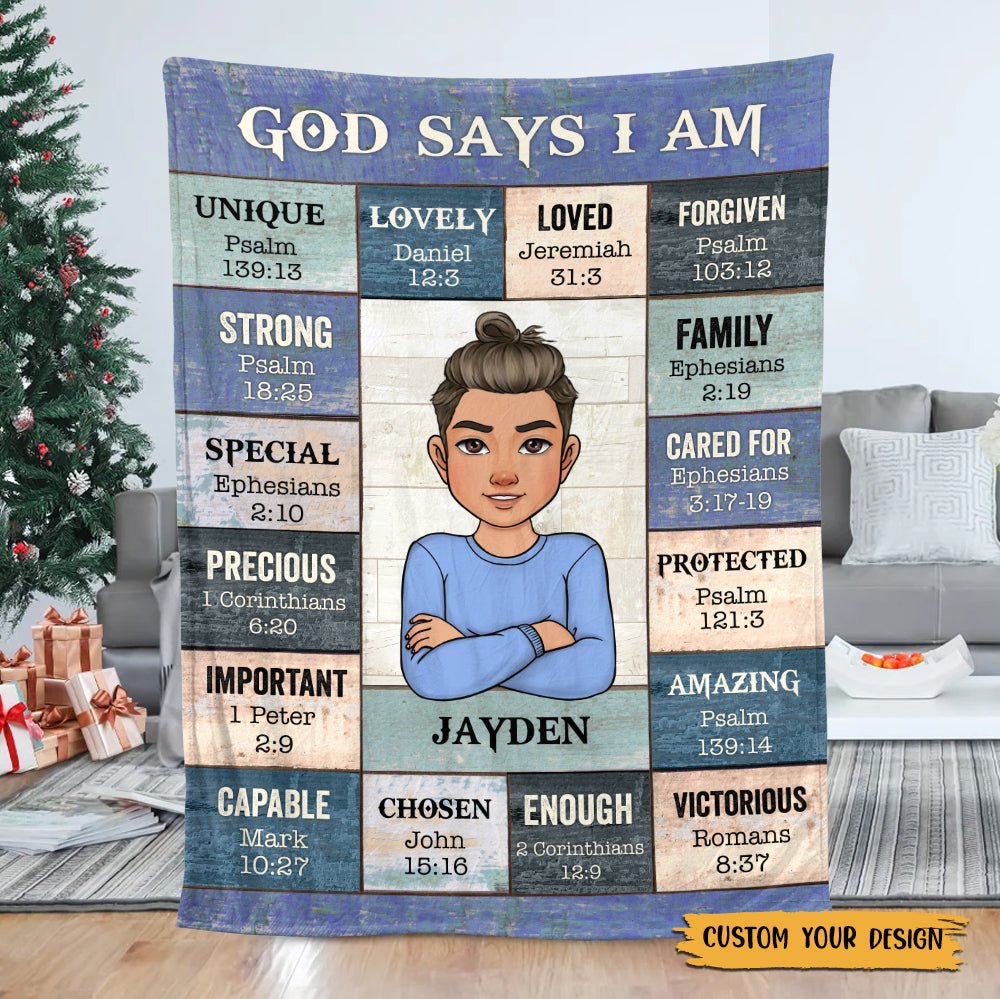 Personalized Christian Blanket for Women - Inspirational Bible Verses Gift Pillow or Blanket MagicInPrints