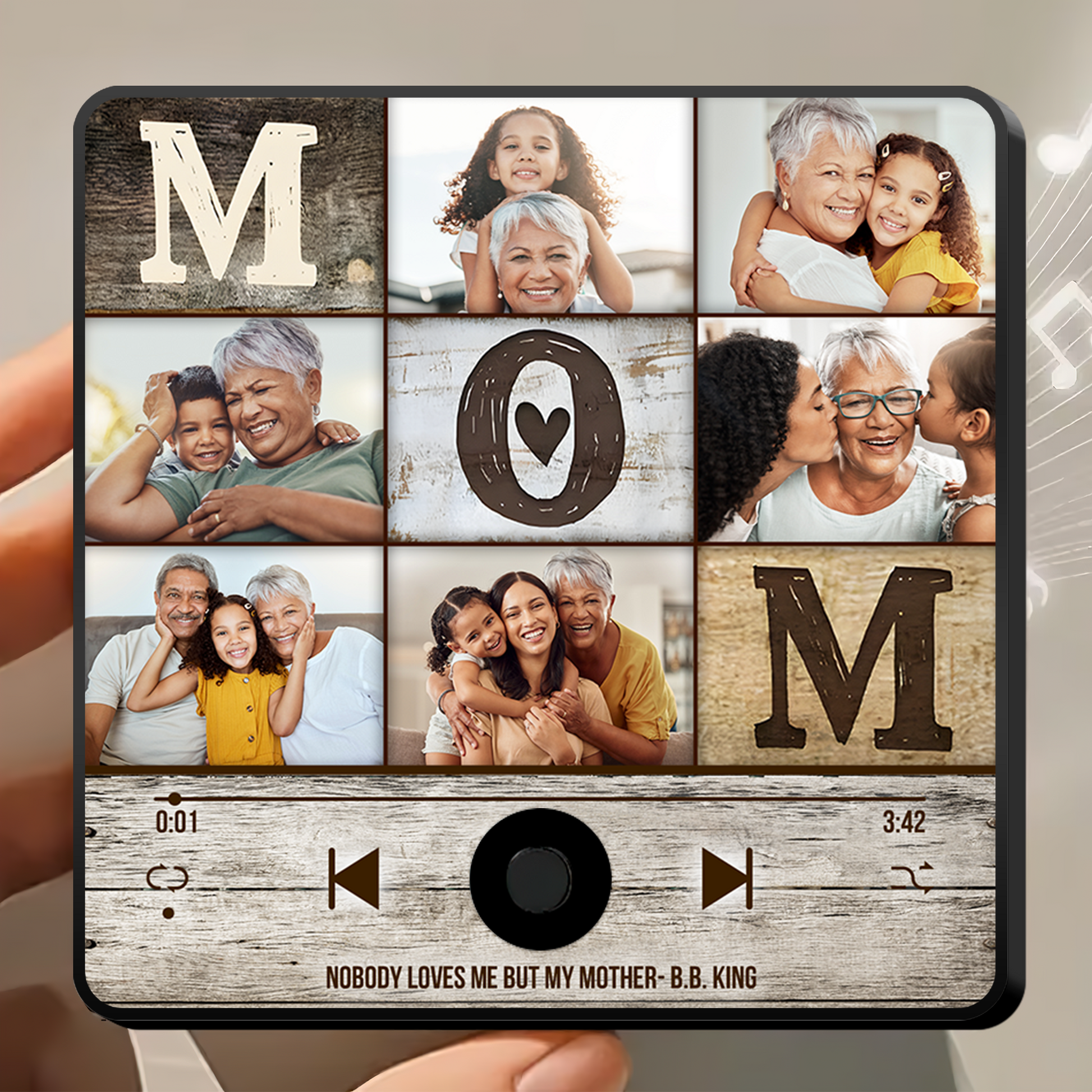 Personalized Mom Fridge Magnet with Custom Music & Photos Fridge Magnet PopCulturePrints