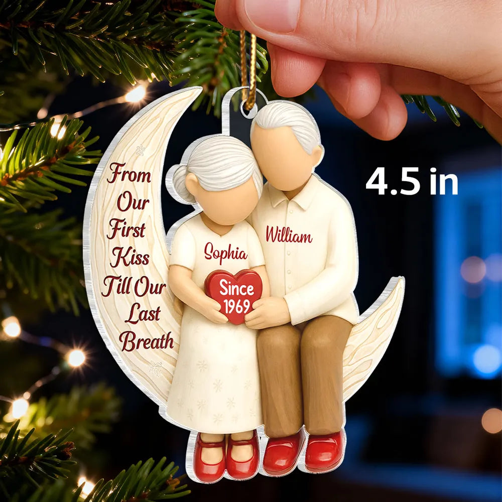Personalized Couple Ornament for Seniors - Anniversary Keepsake Gift Ornament MagicInPrints