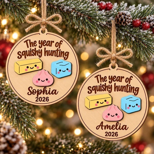Personalized 2-Layer Wooden Christmas Ornament Gift for Collectors