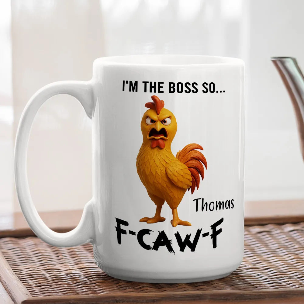 Personalized Funny Chicken Mug for Boss - Holiday Gift Idea Cup MagicInPrints