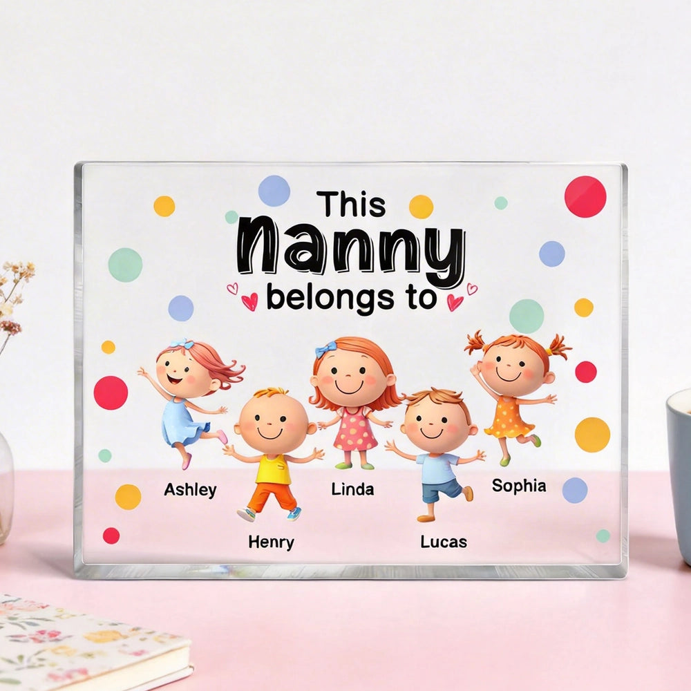 Personalized Nanny Acrylic Block Gift for Grandchildren - Sentimental Keepsake Plaque MagicInPrints
