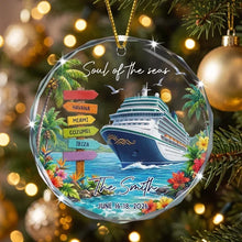Load image into Gallery viewer, Personalized Cruise Crystal Ornament Custom Family Gift
