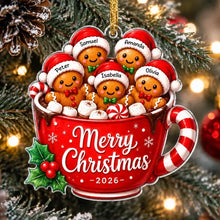 Load image into Gallery viewer, Personalized Gingerbread Family Ornament Custom Name Christmas Gift for Family
