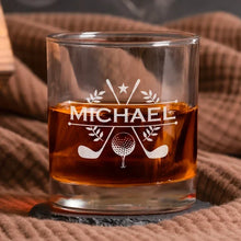 Load image into Gallery viewer, Personalized Double Sided Whiskey Glass Custom Gift for Husband
